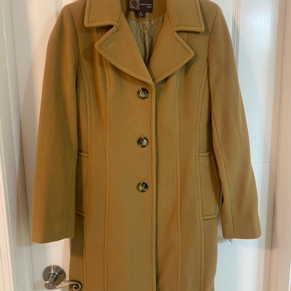Anne Klein caramel Wool Pea Coat